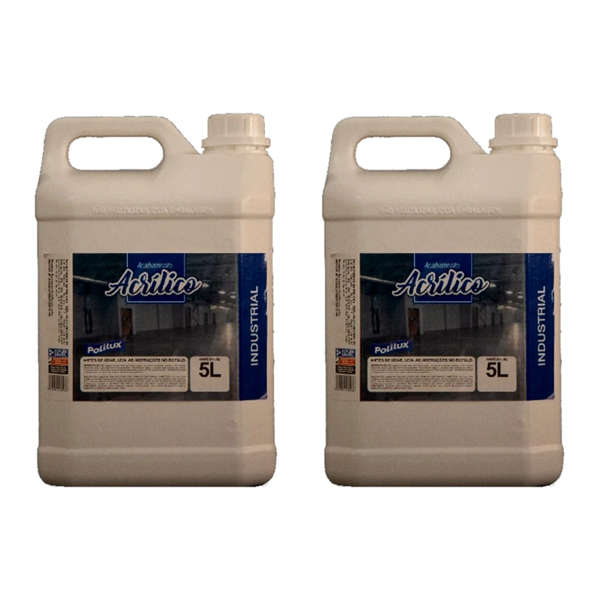 Kit 2 Acabamento Acrílico Polilux Limpeza Carro Líquida 5l