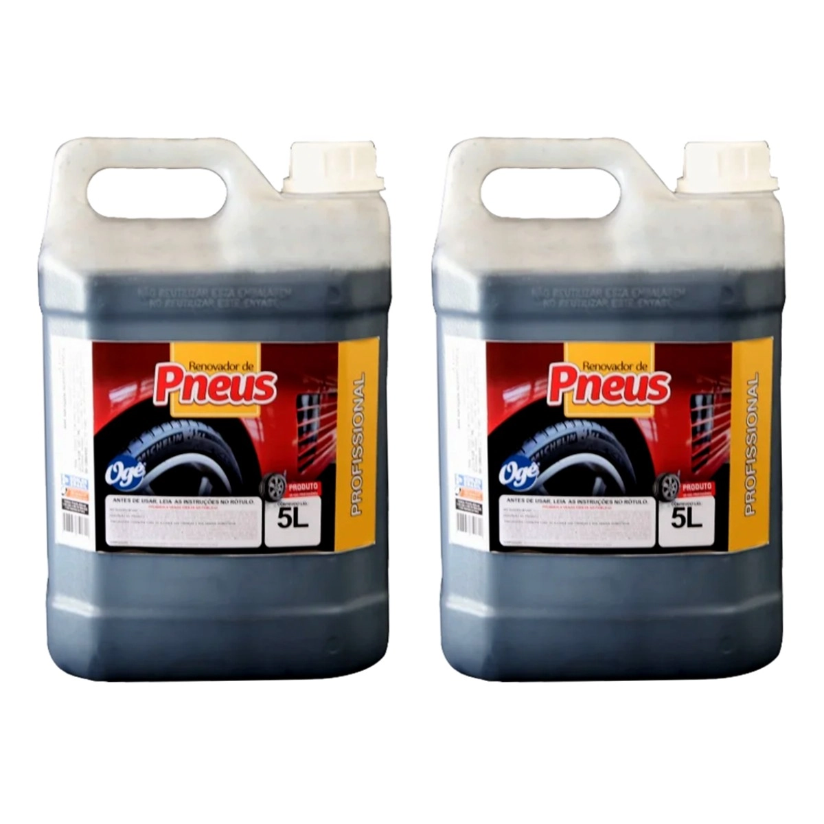 Kit 2 Renovador De Pneus Borracha Ogê Pretinho E Brilho 5l