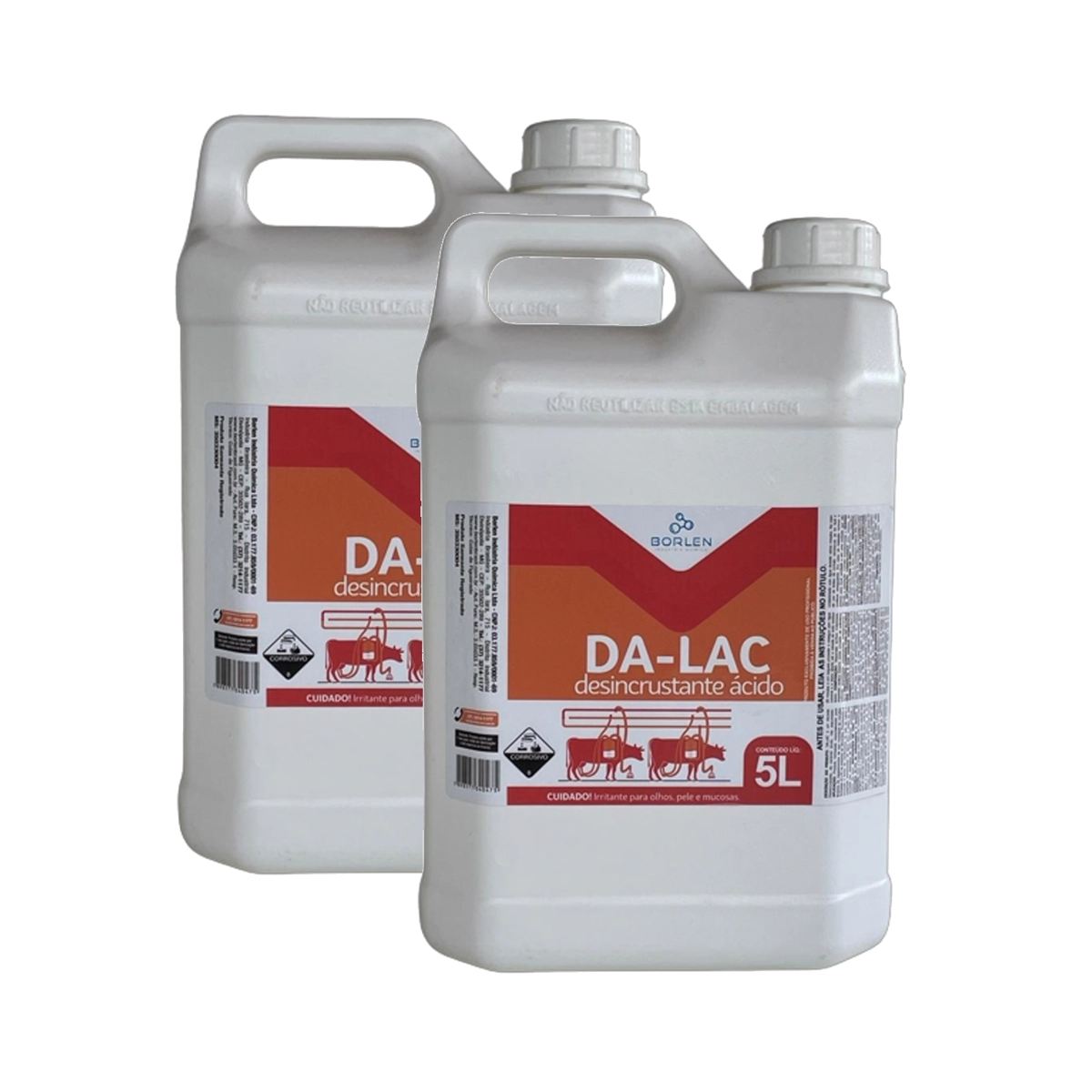 Kit 2 Desincrustante Ácido Dalac Limpador Concentrado 5l