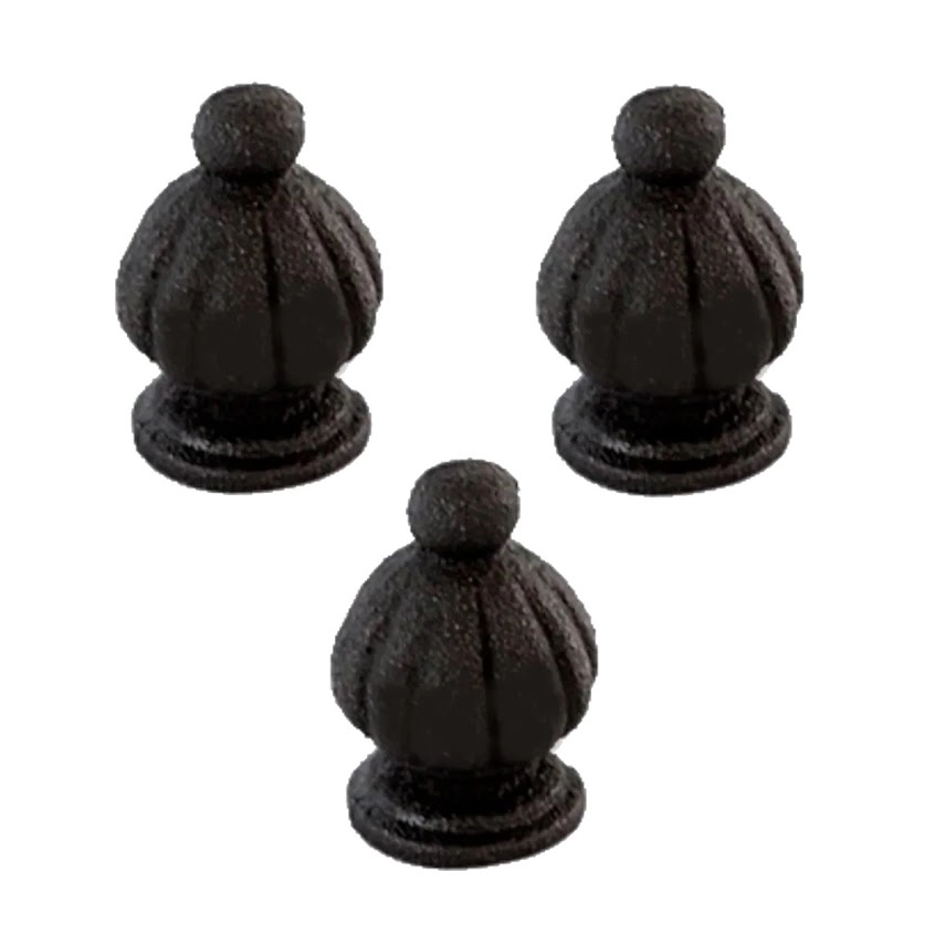 Kit 3 Pinha Ferro Fundido N13 Para Grade Sacada Muro 5x3cm