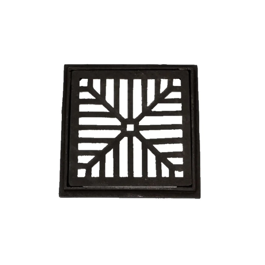 Ralo Com Caixilho De Ferro Fundido Captação Esgoto 35x35cm