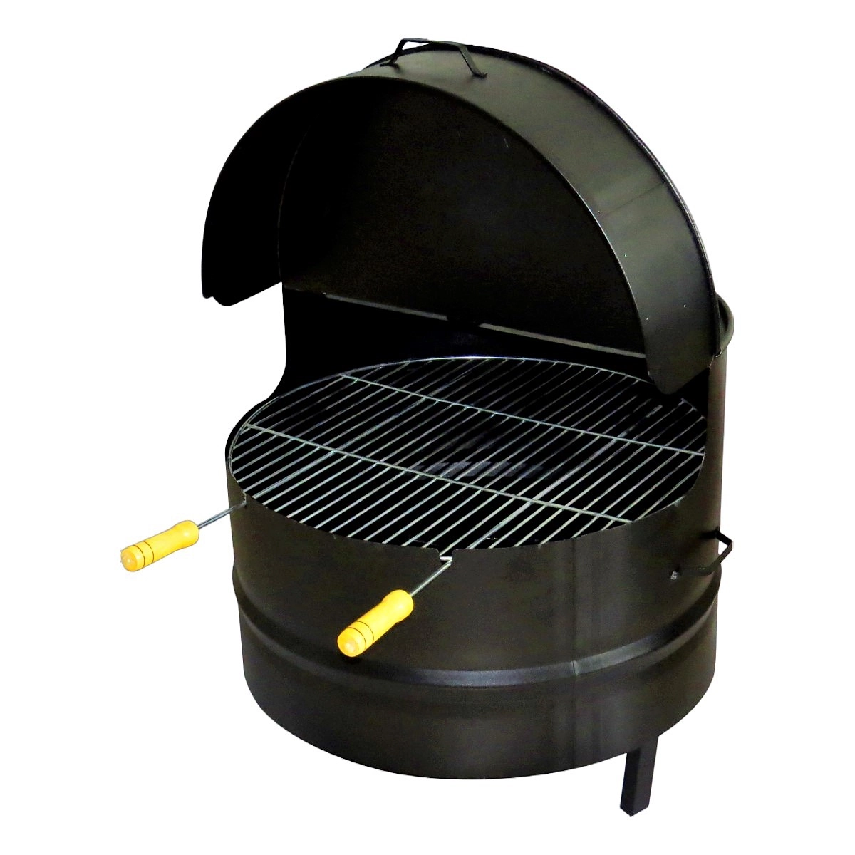 Churrasqueira Baixa A Bafo Aço Carbono E Grelha 57x57x50cm