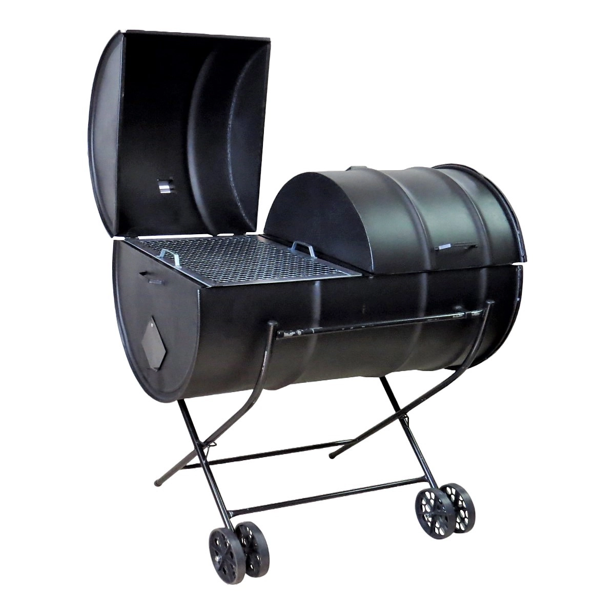 Churrasqueira Brasão Dupla 200l Grelha Carrinho 100x80x55cm