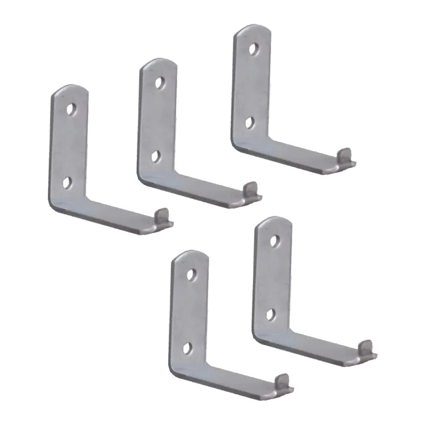 Kit 5 Suporte Para Extintor De Incêndio Chapa L 2 Furo 6x5cm