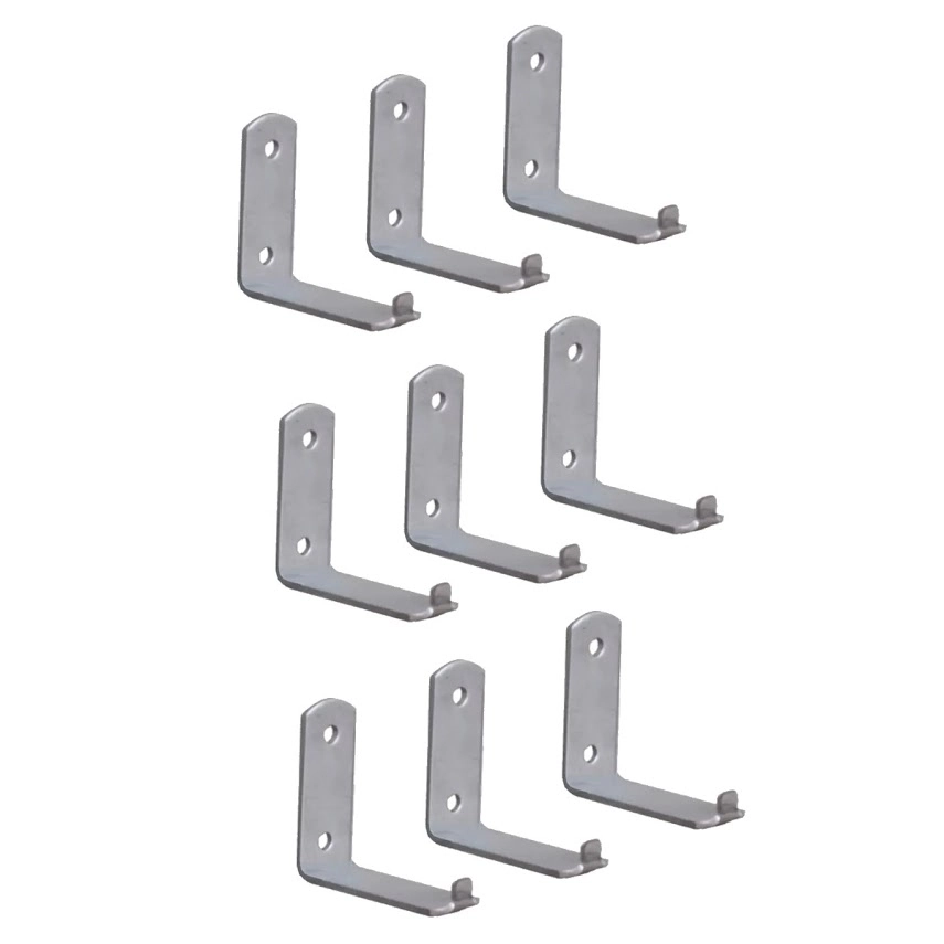 Kit 9 Suporte Para Extintor De Incêndio Chapa L 2 Furo 6x5cm