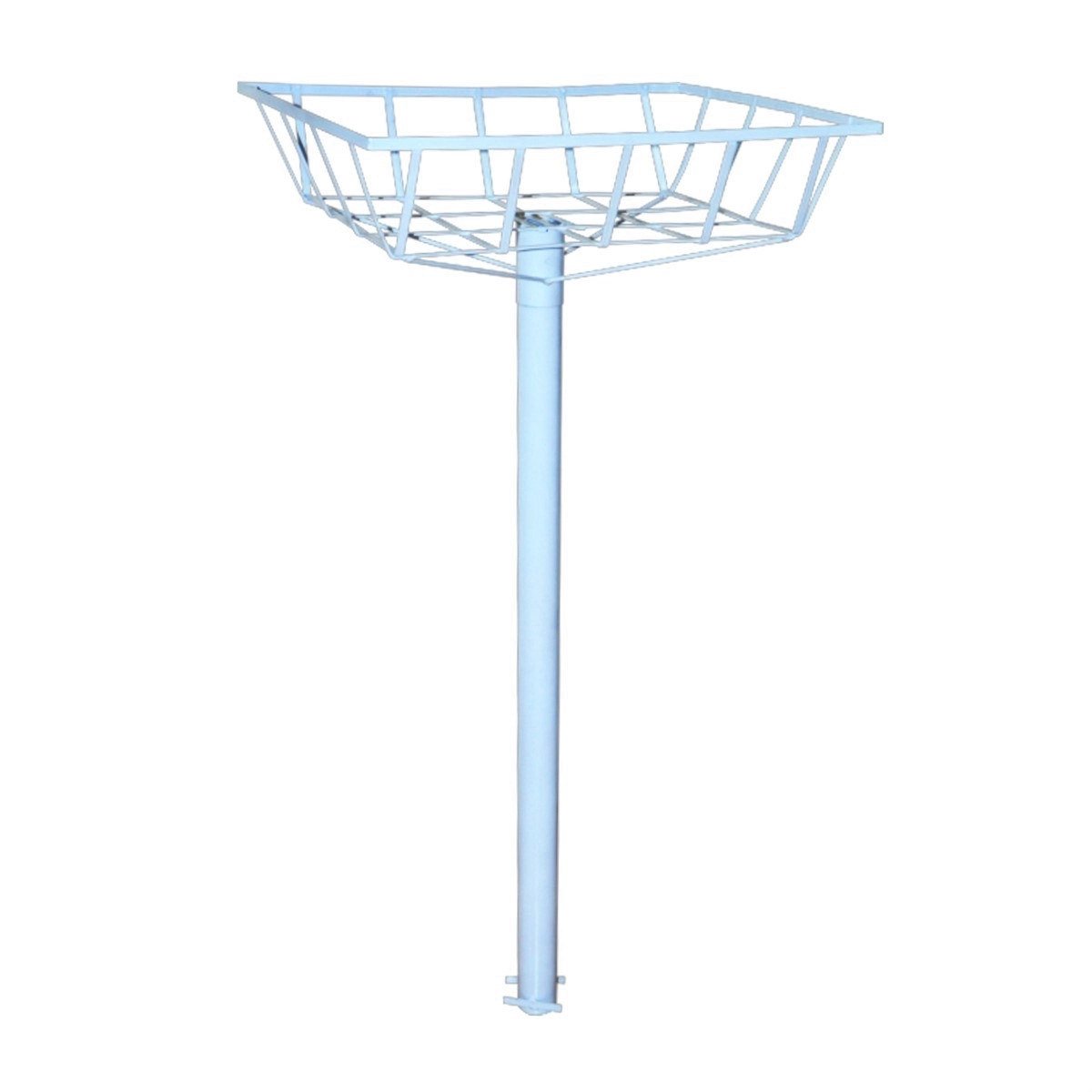 Lixeira De Rua Calçada Parque Cesto Raso Branca 112x60x45cm