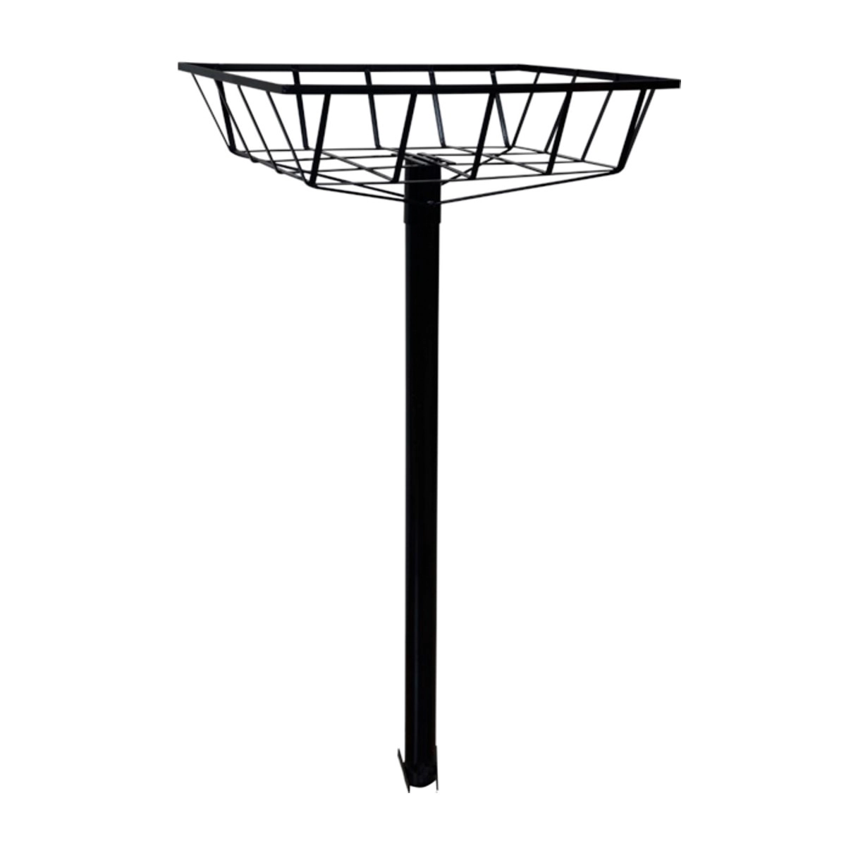 Lixeira De Rua Calçada Parque Cesto Raso Preta 112x60x45cm