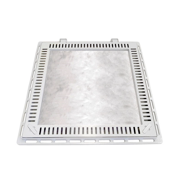 Tampa Casa Máquina Piscina Rebaixada Art Grelha 80x80cm B2