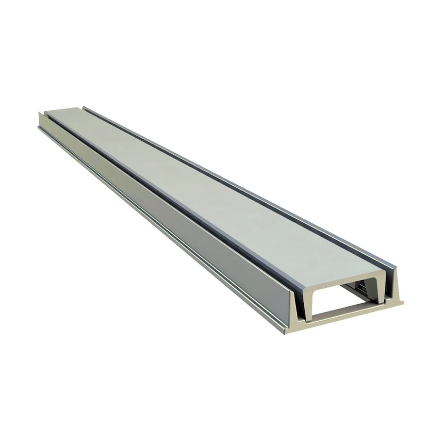 Grelha Linear Invisível Oculta Com Caixilho Bege 100x8cm