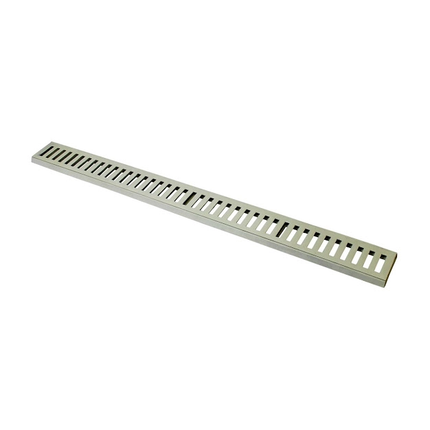 Ralo Grelha Linear Com Caixilho Em Alumínio Bege 8x100cm