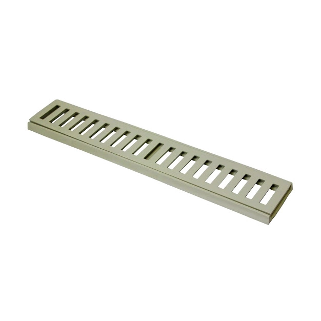 Ralo Grelha Linear Com Caixilho Em Alumínio Bege 10x50cm