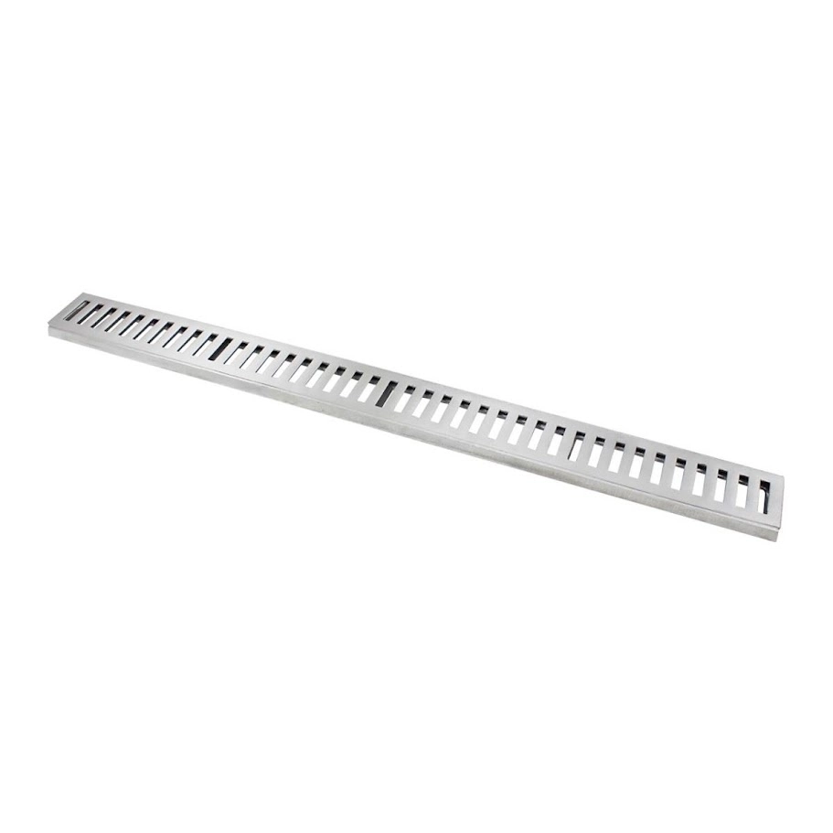 Ralo Grelha Linear Com Caixilho Em Alumínio Polido 15x100cm
