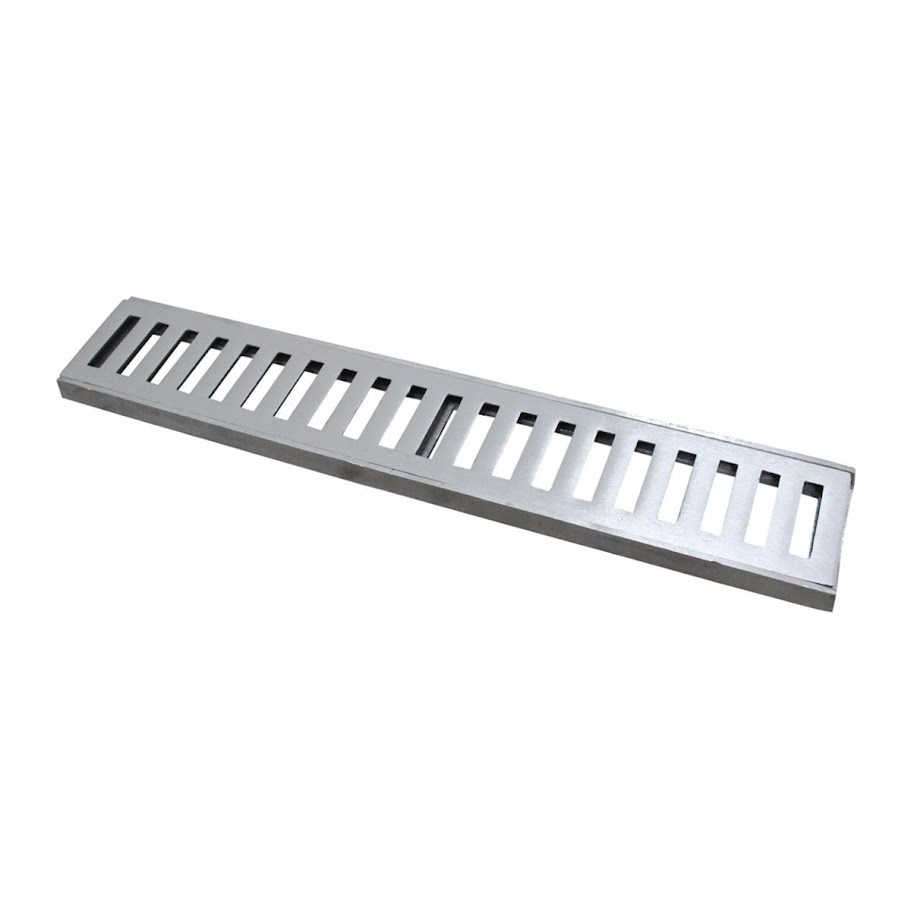 Ralo Grelha Linear Com Caixilho Em Alumínio Escovado 20x50cm