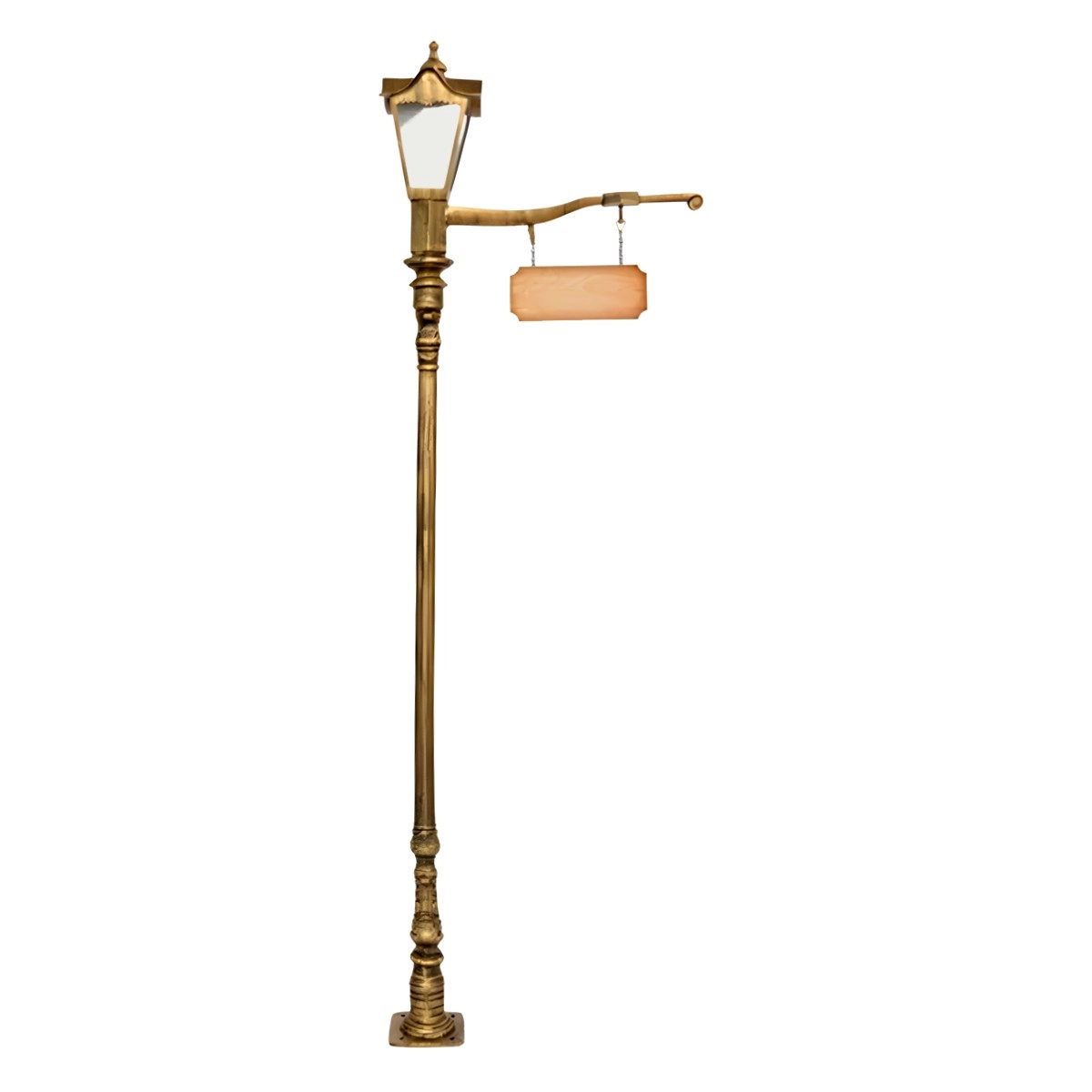 Poste Colonial Leblon Jardim Alumínio Suporte De Placa 234cm