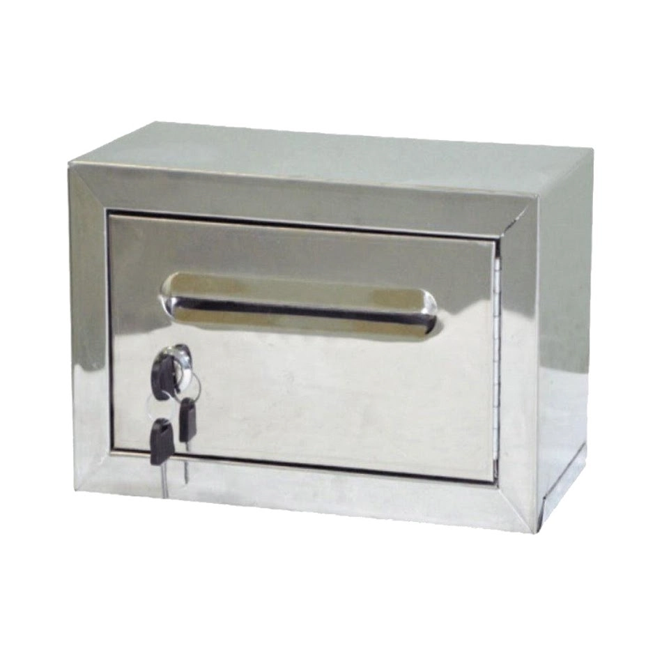 Caixa Correio Carta Condomínio Frontal Inox Chave 15x30x18cm