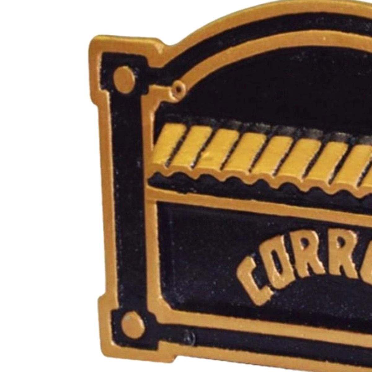 Caixa De Correio Para Cartas Dallas Ouro Detras 20x25x12cm