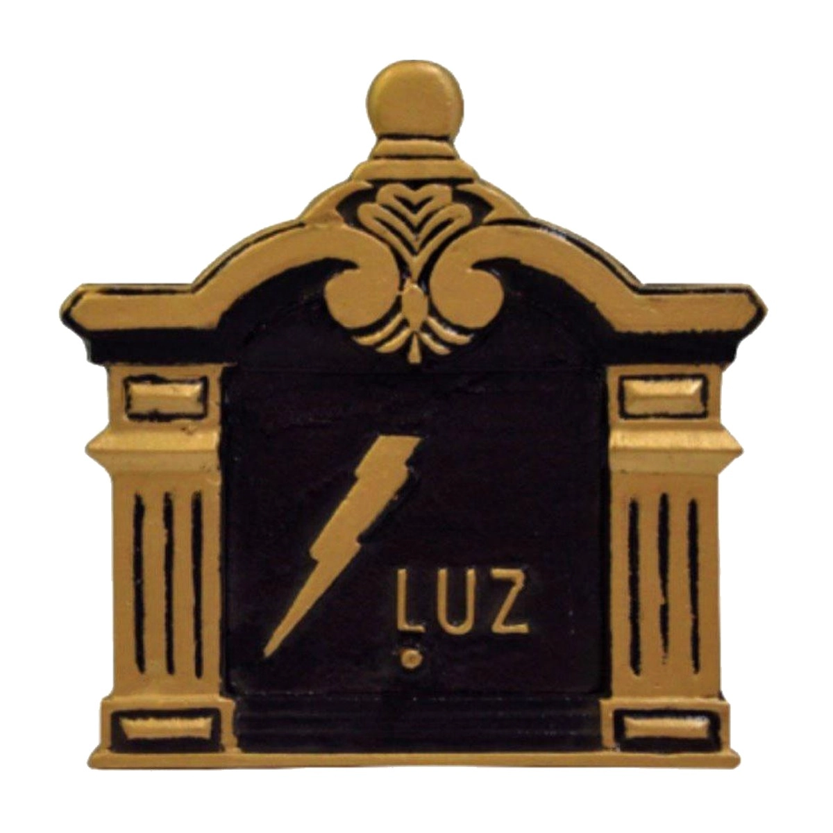 Visor Leitura Luz Vila Rica Ouro Alumínio Fundido 19x19cm