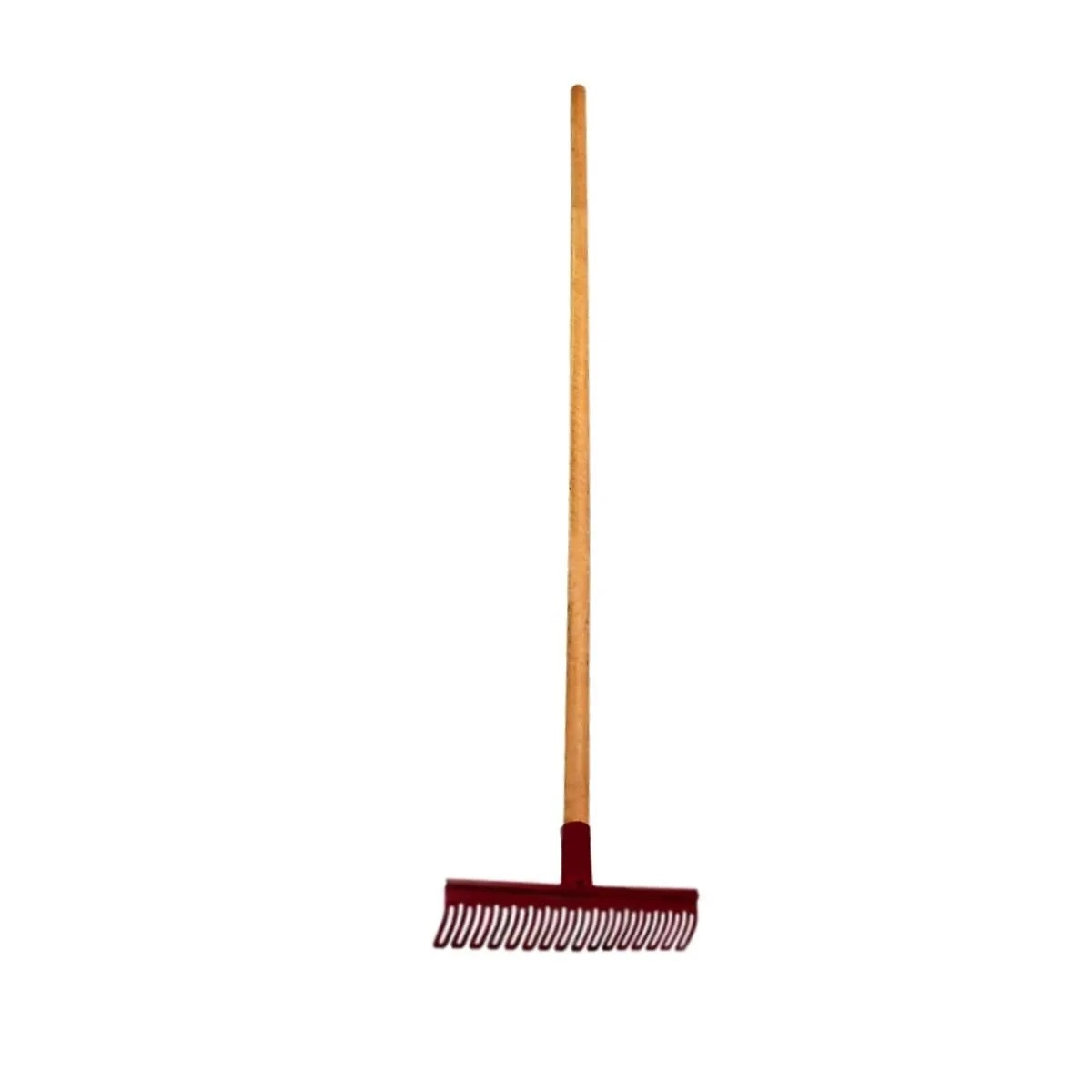 Rastelo 16 Dentes Aço Carbono Cabo Madeira Pra Limpeza 150cm