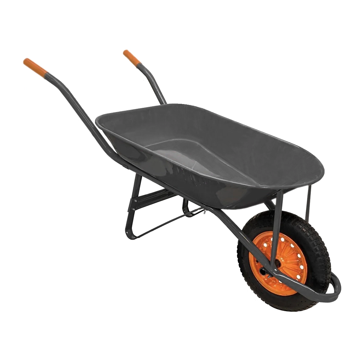 Carrinho De Mão Em Aço Carbono Pneu E Câmara Chapa 26mm 60l
