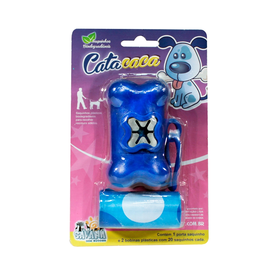 Kit Cata Caca Azul Com 2 Rolos