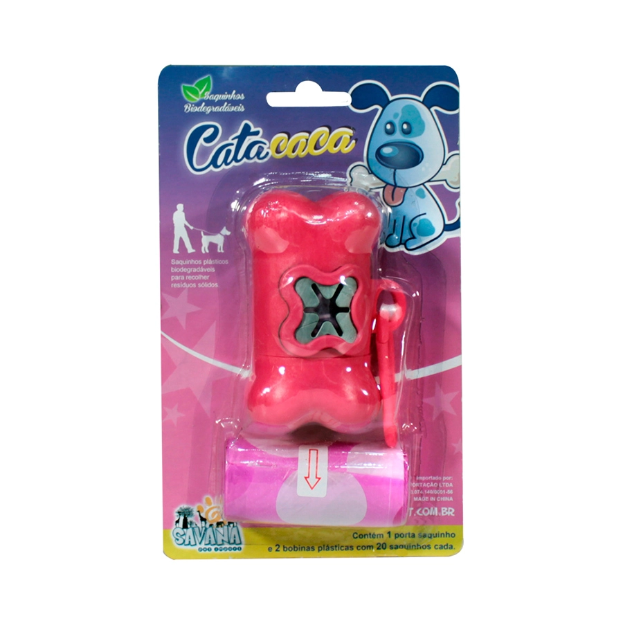 Kit Cata Caca Rosa Com 2 Rolos