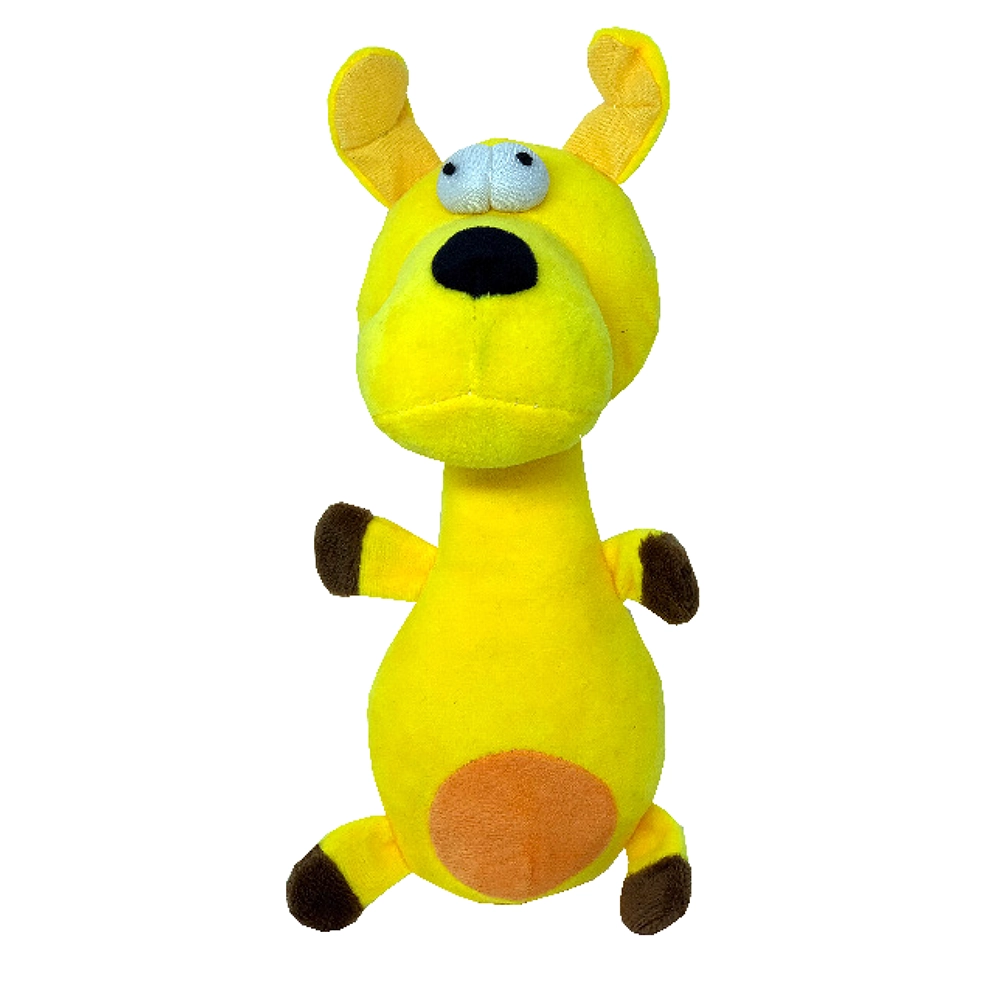 Brinquedo Para Cães De Pelúcia Girafa Amarela Savana