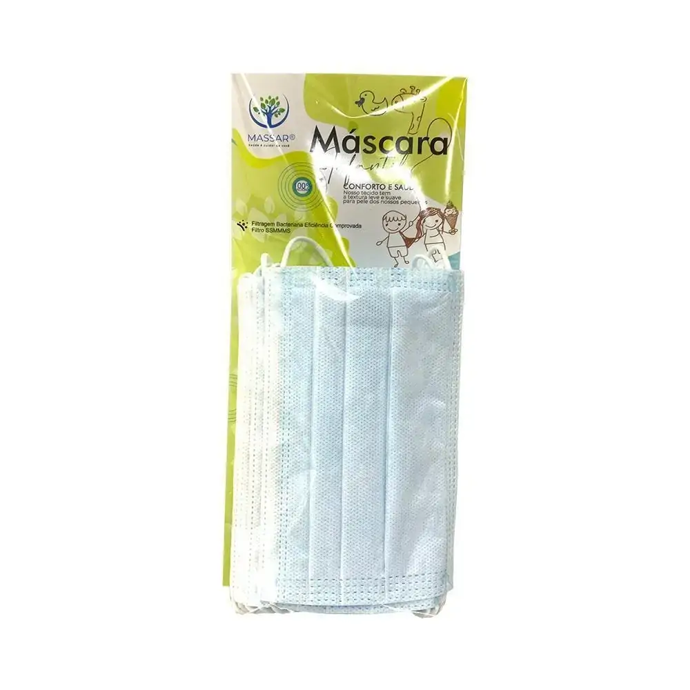 Mascara Desc Tripla C/elast Inf C/10 Pack Azul