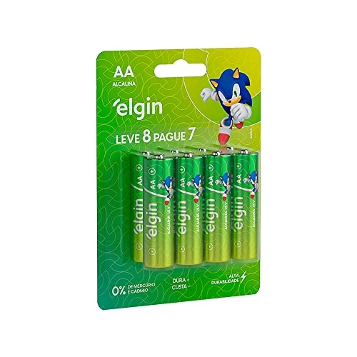 Kit Promocinal Elgin Com 8 Pilhas Alcalinas Aa