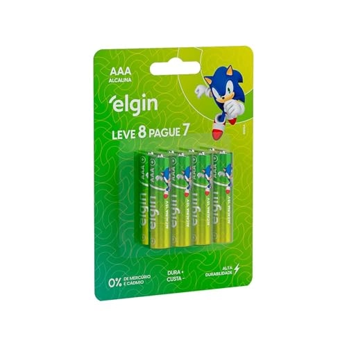 Pilha Elgin Energy Alc Aaa 8un Promo