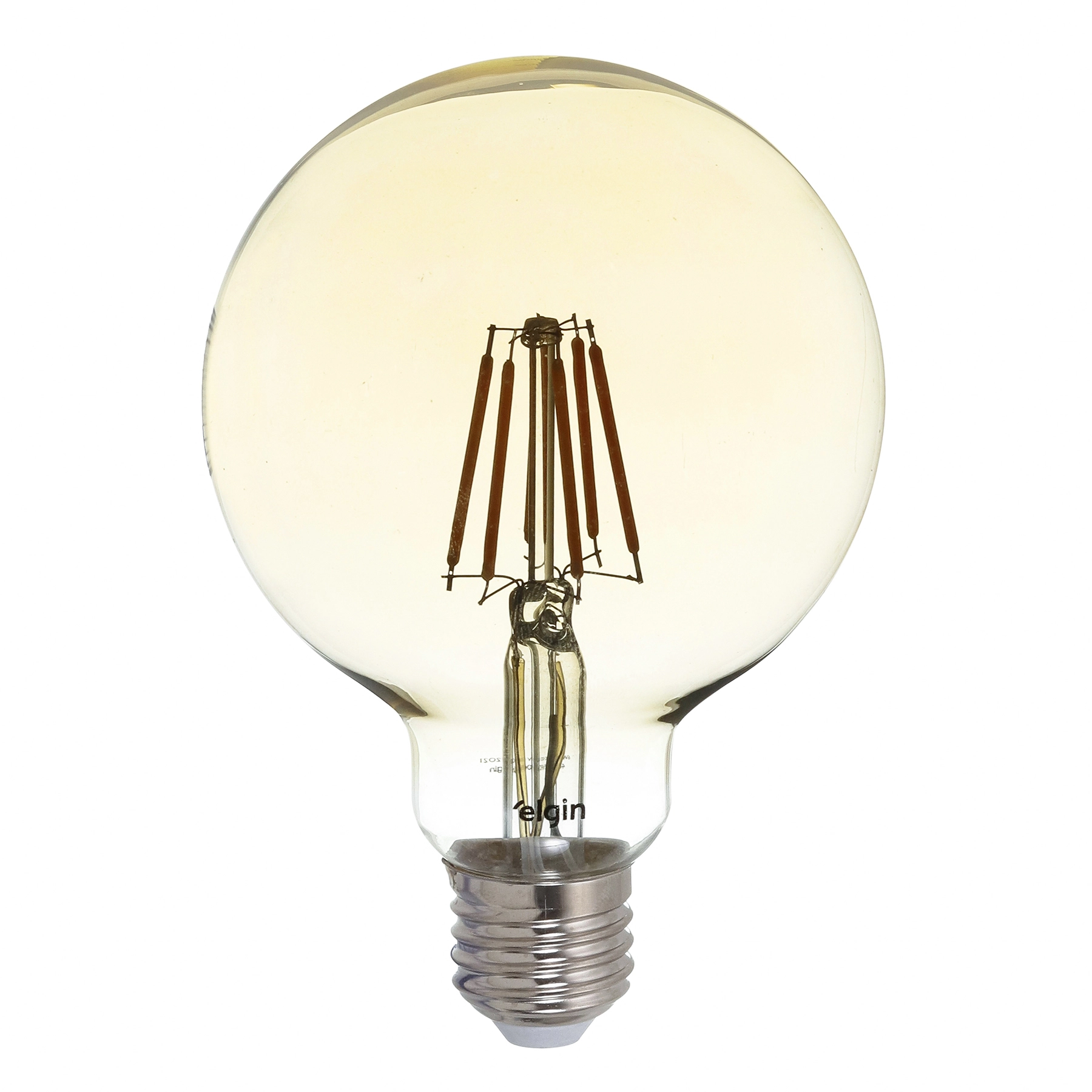 Lâmpada de LED Inteligente Filamento E27 Globo 6W 600lm Luz Amarela Bivolt Elgin