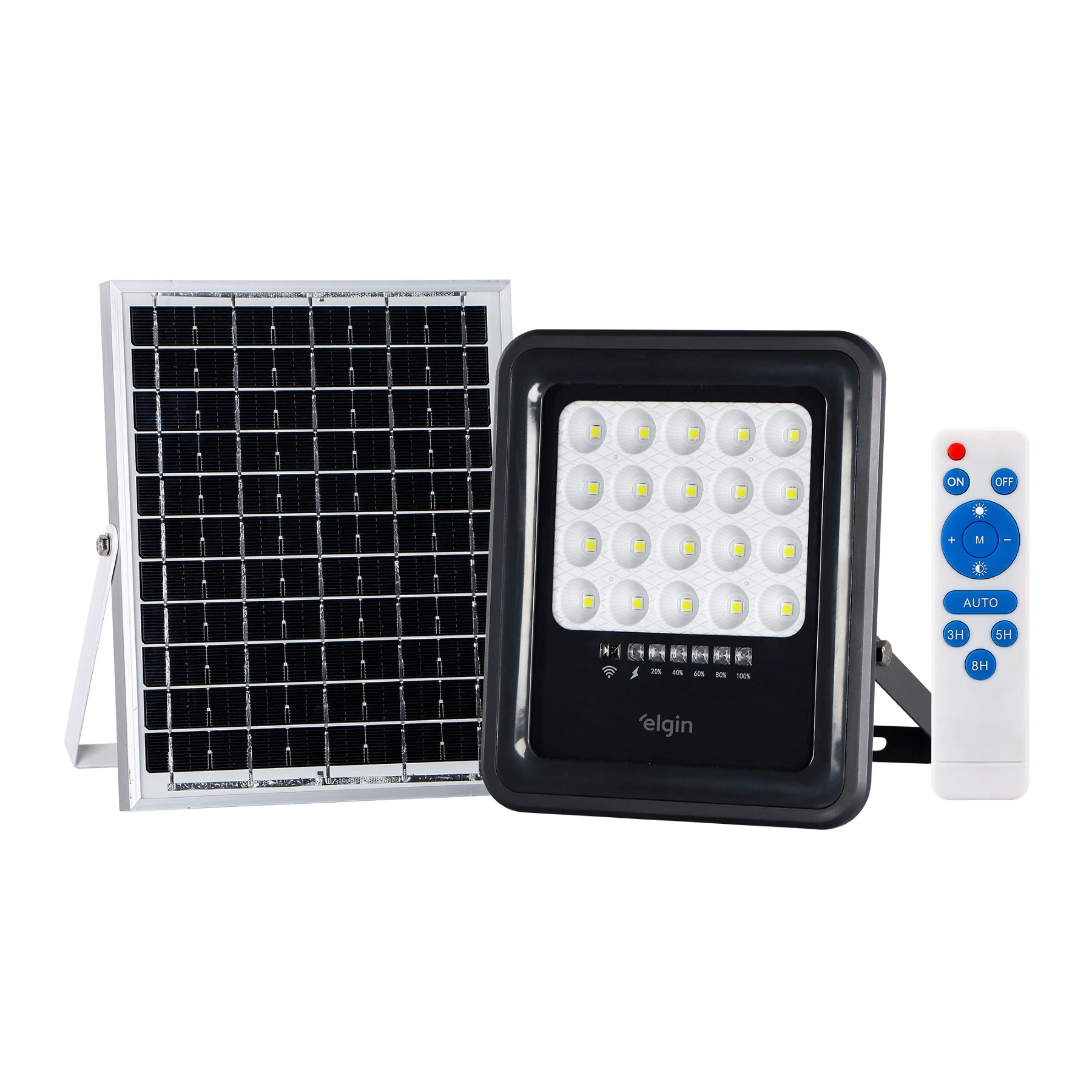 Refletor Solar LED 50W Luz Branca IP44 Elgin