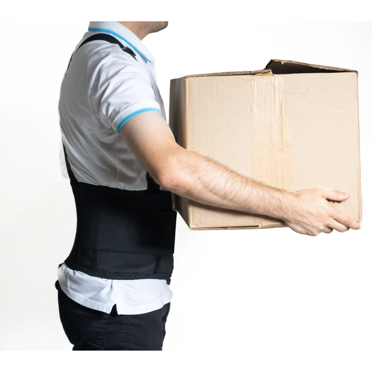 Cinta Lombar Ergonômica Abdominal Com Suspensório P