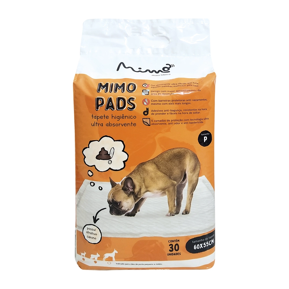 Tapete Higiênico Pets Ultra Absorvente Mimo Pads P 60x55 CM