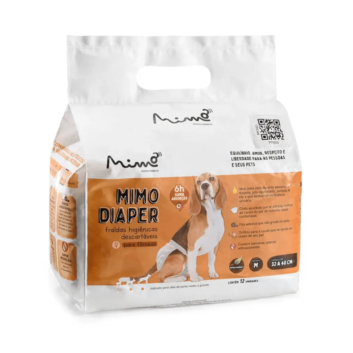 Fralda Mimodiaper Femea M 12un