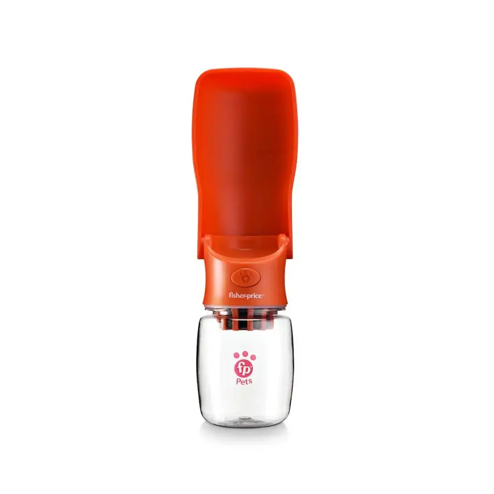 Garrafa Portátil Dobrável Pet Foldable Water To Go com Filtro de Carvão Ativado Vermelha Fisher Price 350 ml