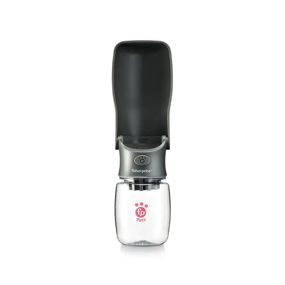 Garrafa Portátil Dobrável Pet Foldable Water To Go Cinza Fisher Price 350 ml