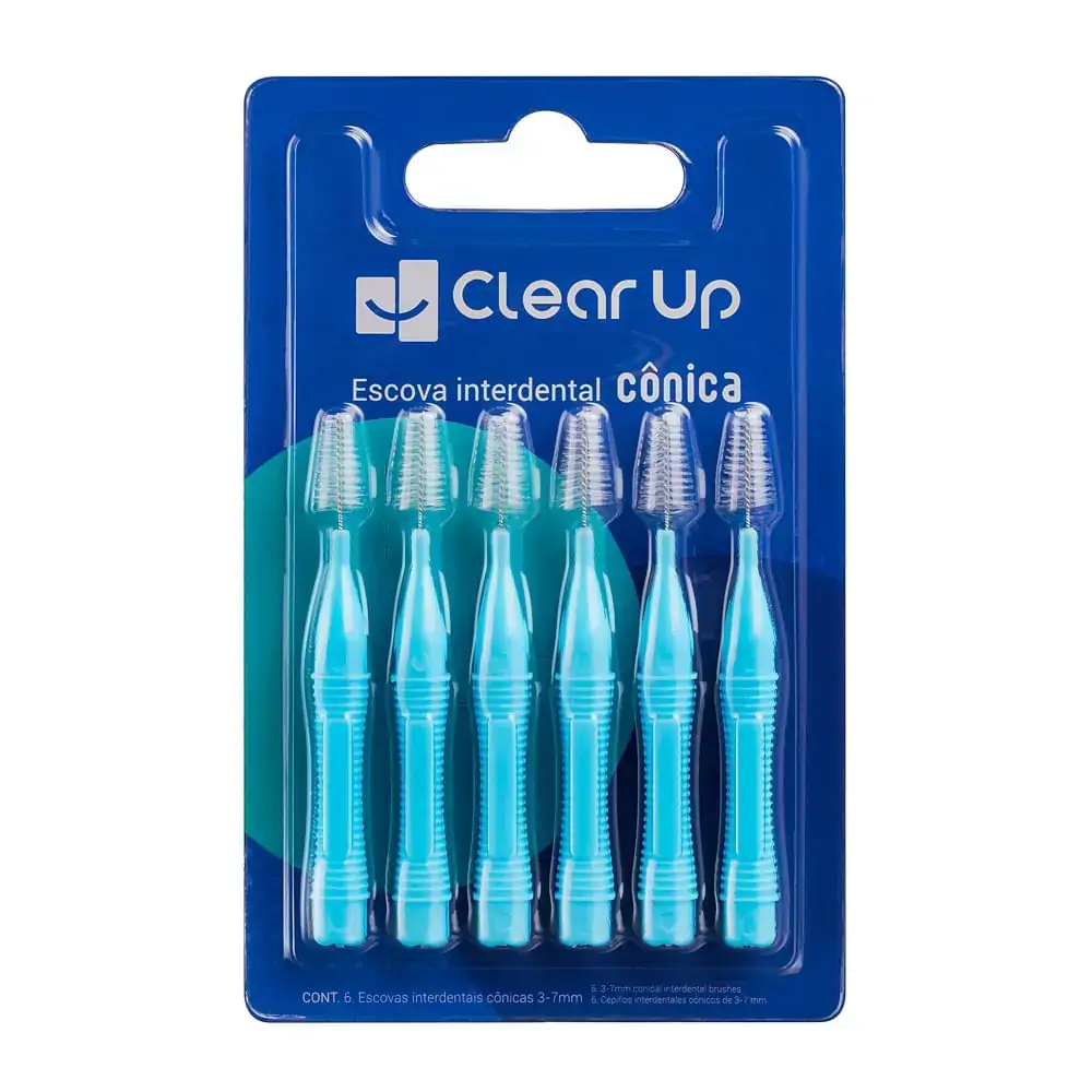 Escova Interdental Cônica 6 unidades Clear Up Multi Saúde - HC599