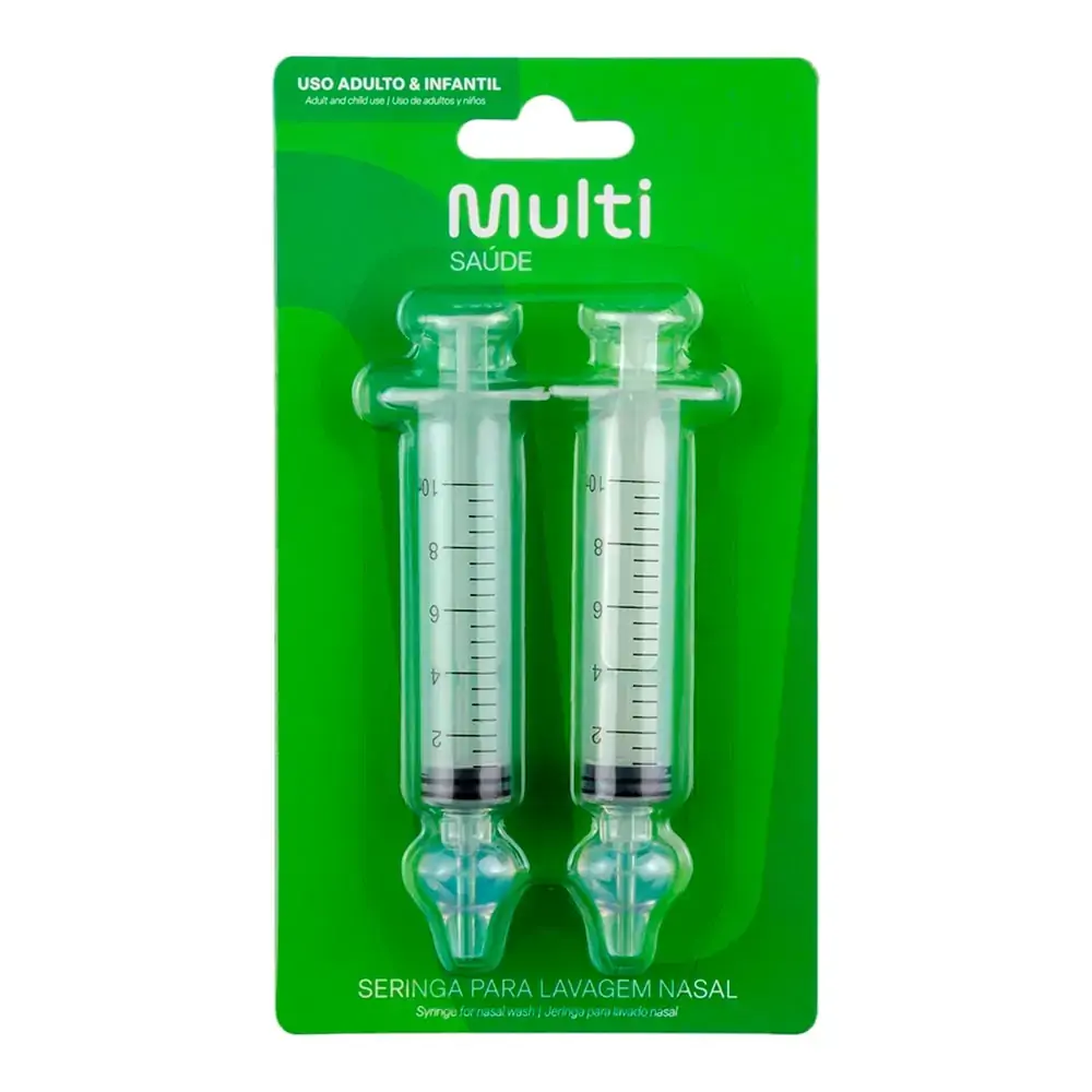 Seringa Para Lavagem Nasal 10ml Multi Saúde 2 Unidades