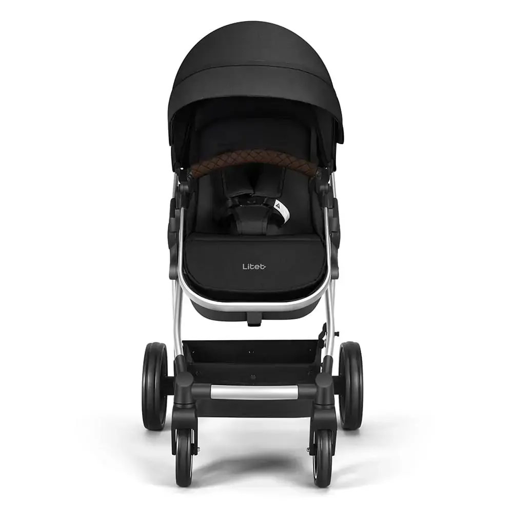 Carrinho Passeio 2 em 1 Assento Moisés 0-15 Kg Litet Jazz Preto - BB466