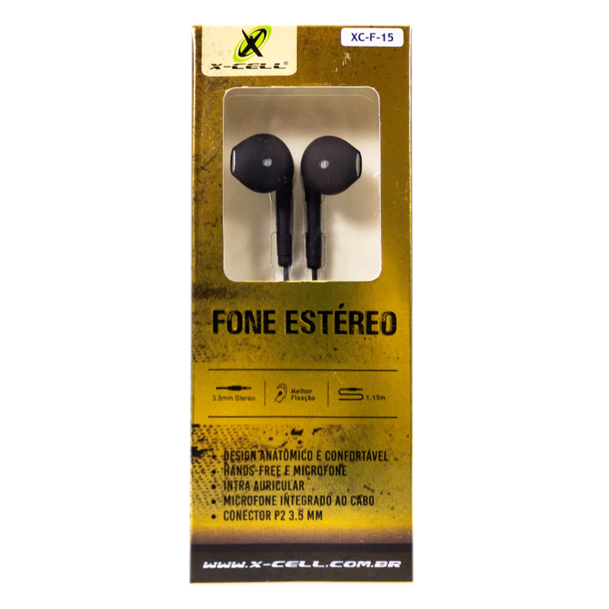 Fone Ouvido Stereo C Atend Plug P2 Extra Bass Estilo Earpods Xc F 15 B Comercial Bella