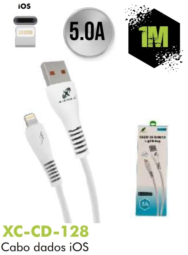Cabo Dados Usb Ios 5.0a Xc Cd 128 Flex