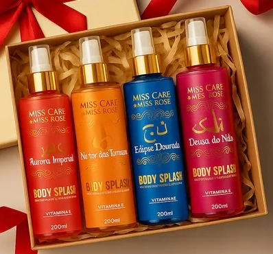 Body Splash Miss Rose 200ml Eclipse Dourado
