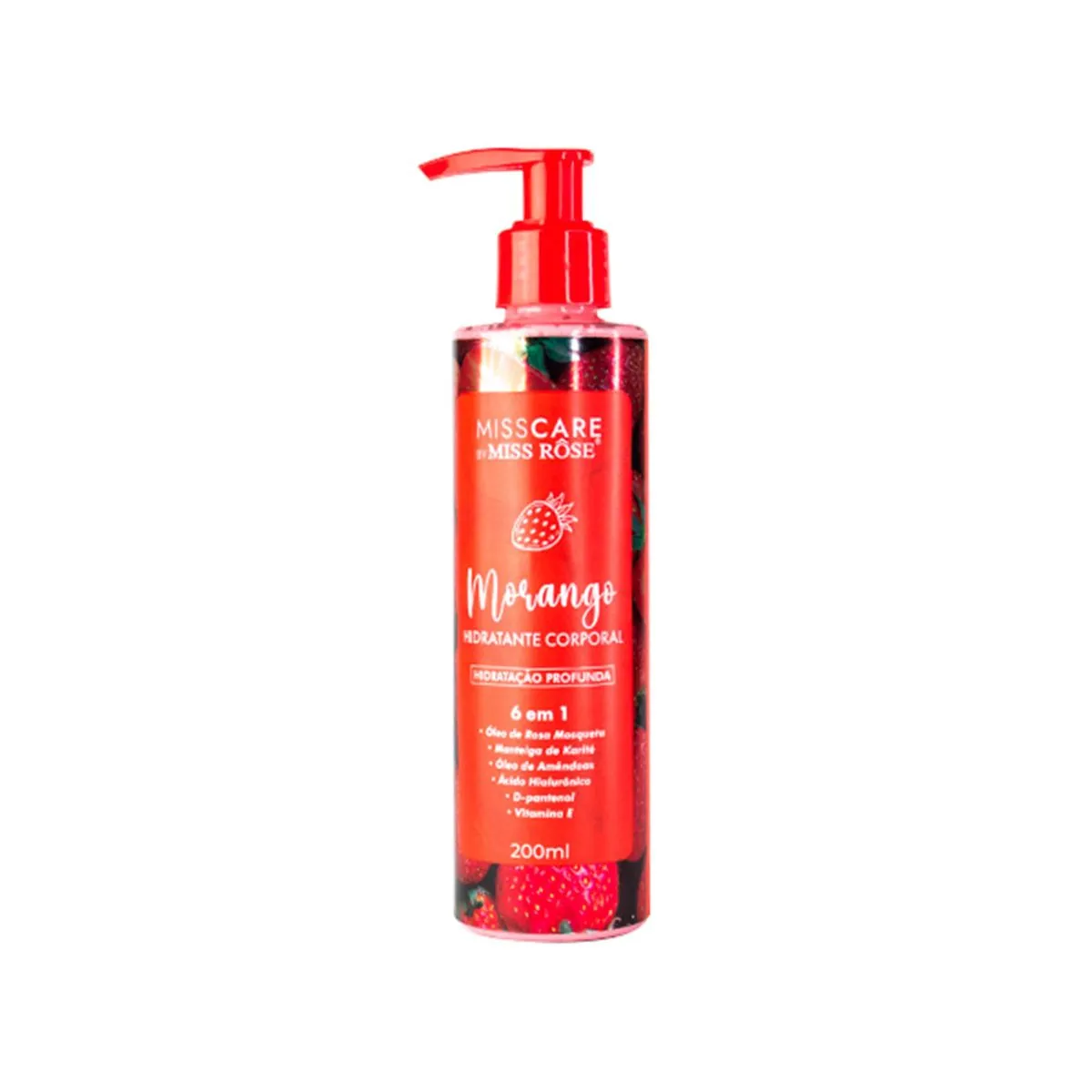 Hidratante Corporal Morango 200ml 838 Miss Rose