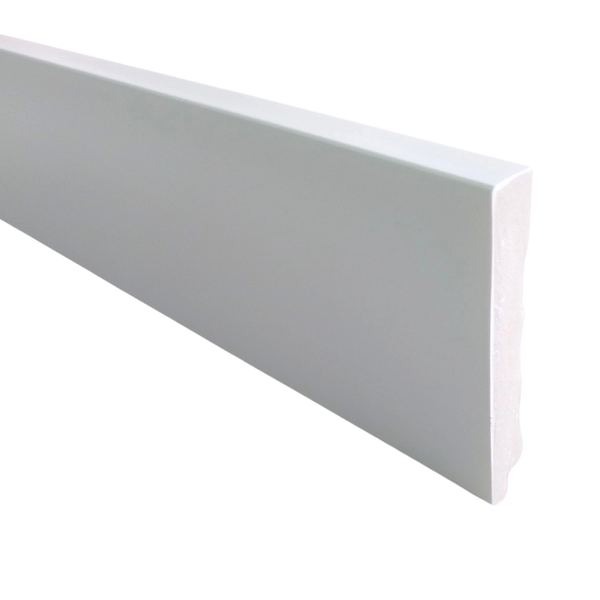 Rodapé Poliestireno 10cm Branco Liso - 2,4 Metros