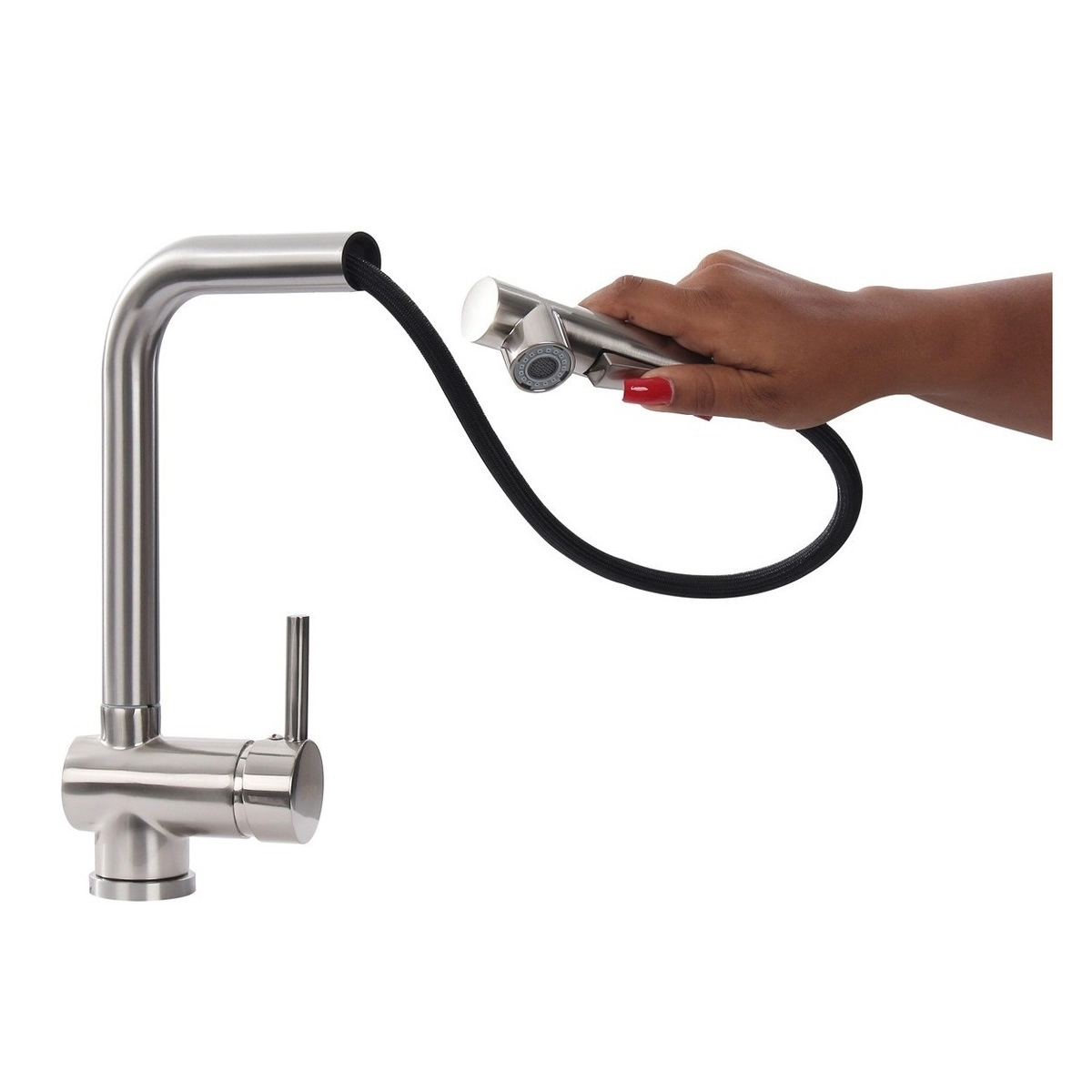 Torneira Cozinha Gourmet Monocomando Escovada Extensível