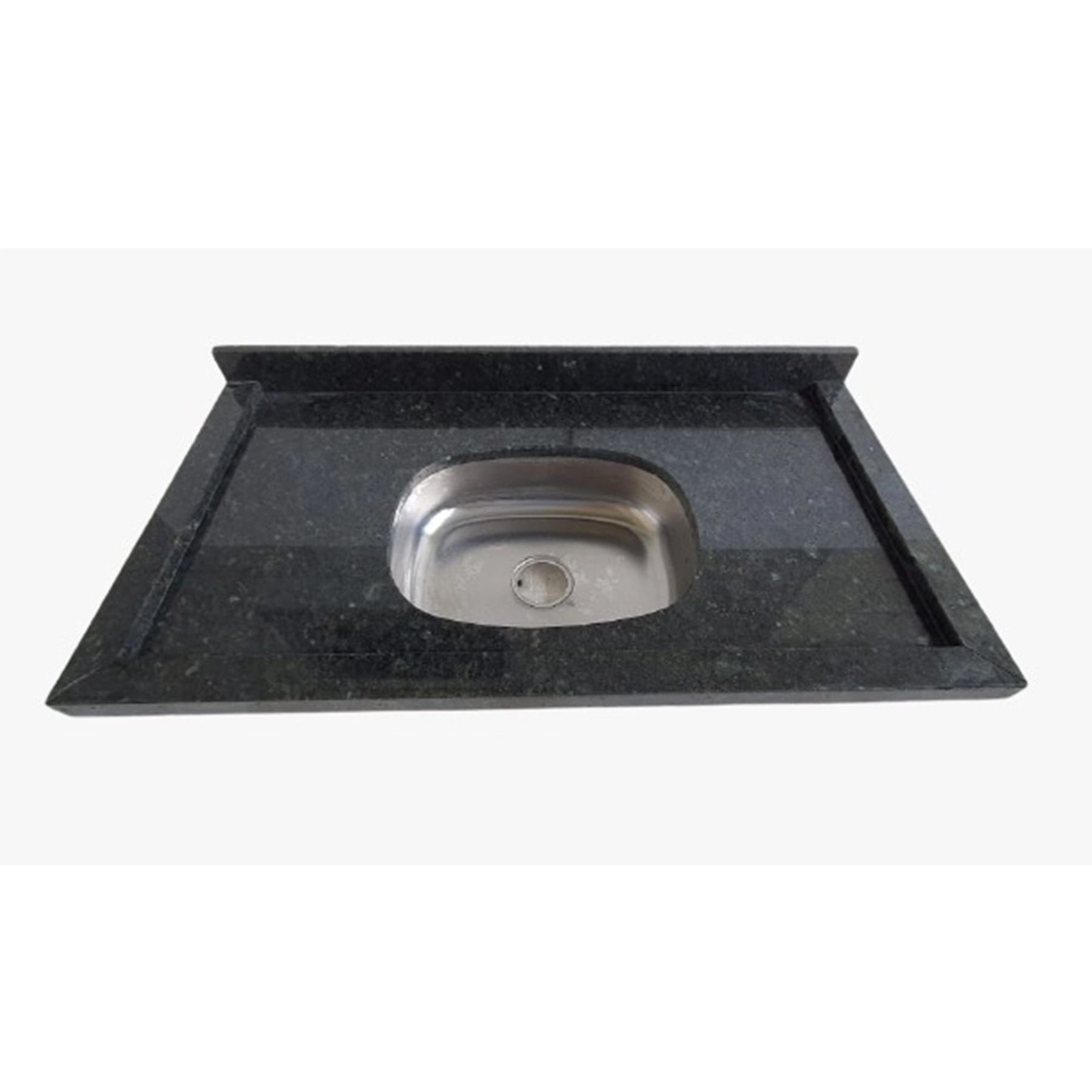 Pia de Cozinha Granito 100x55cm Verde Ubatuba