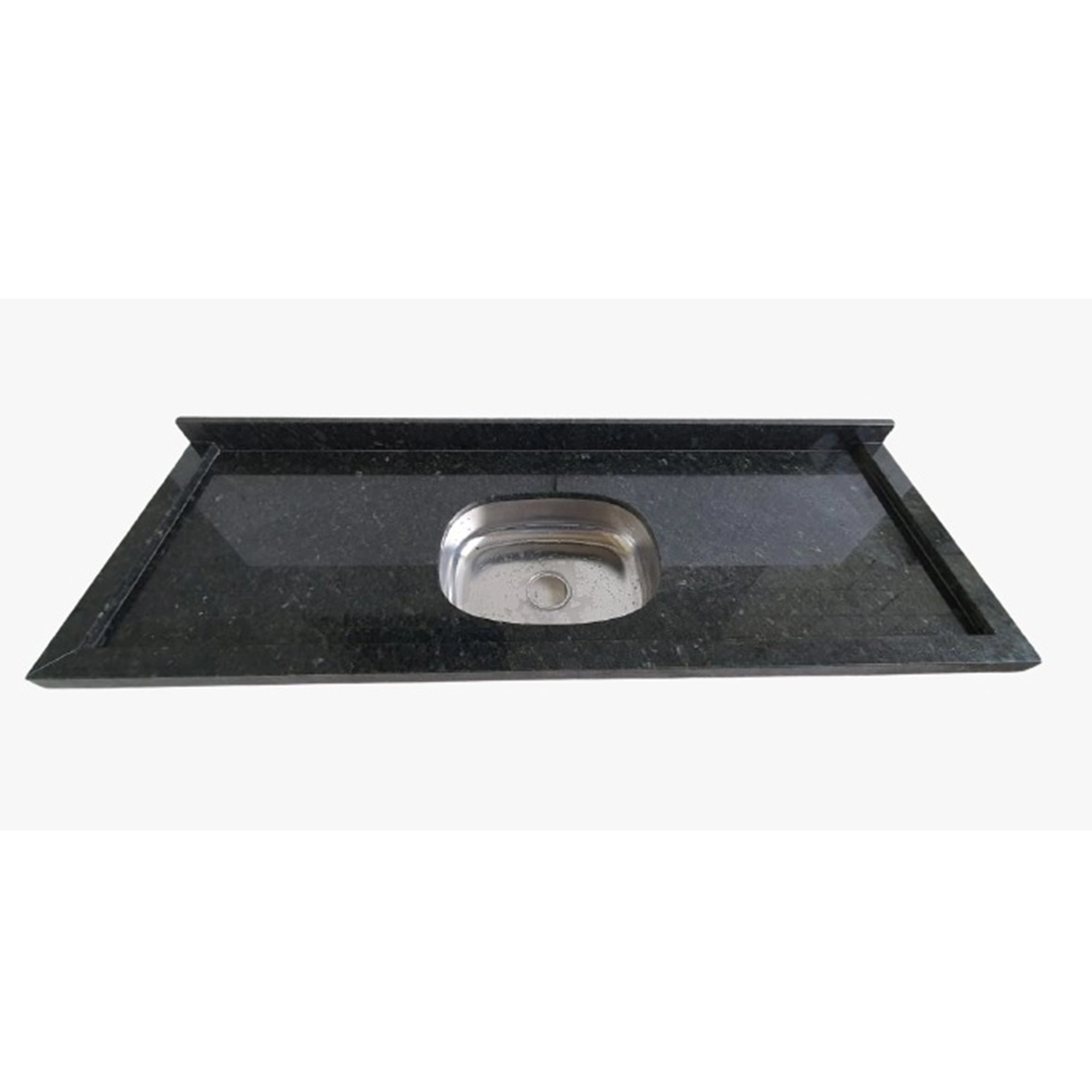 Pia de Cozinha Granito 150x55cm Verde Ubatuba