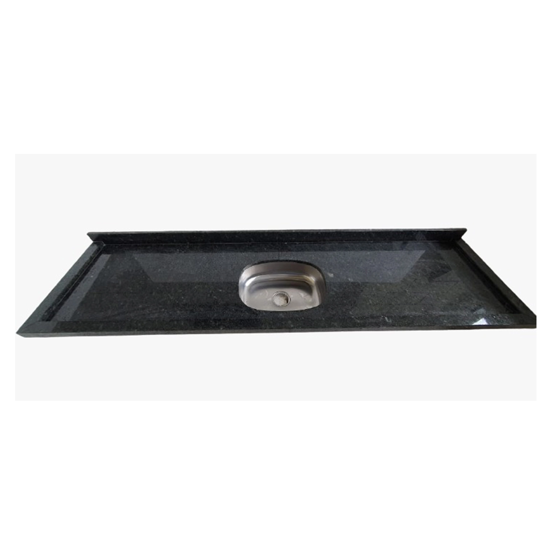 Pia de Cozinha Granito 200x55cm Verde Ubatuba