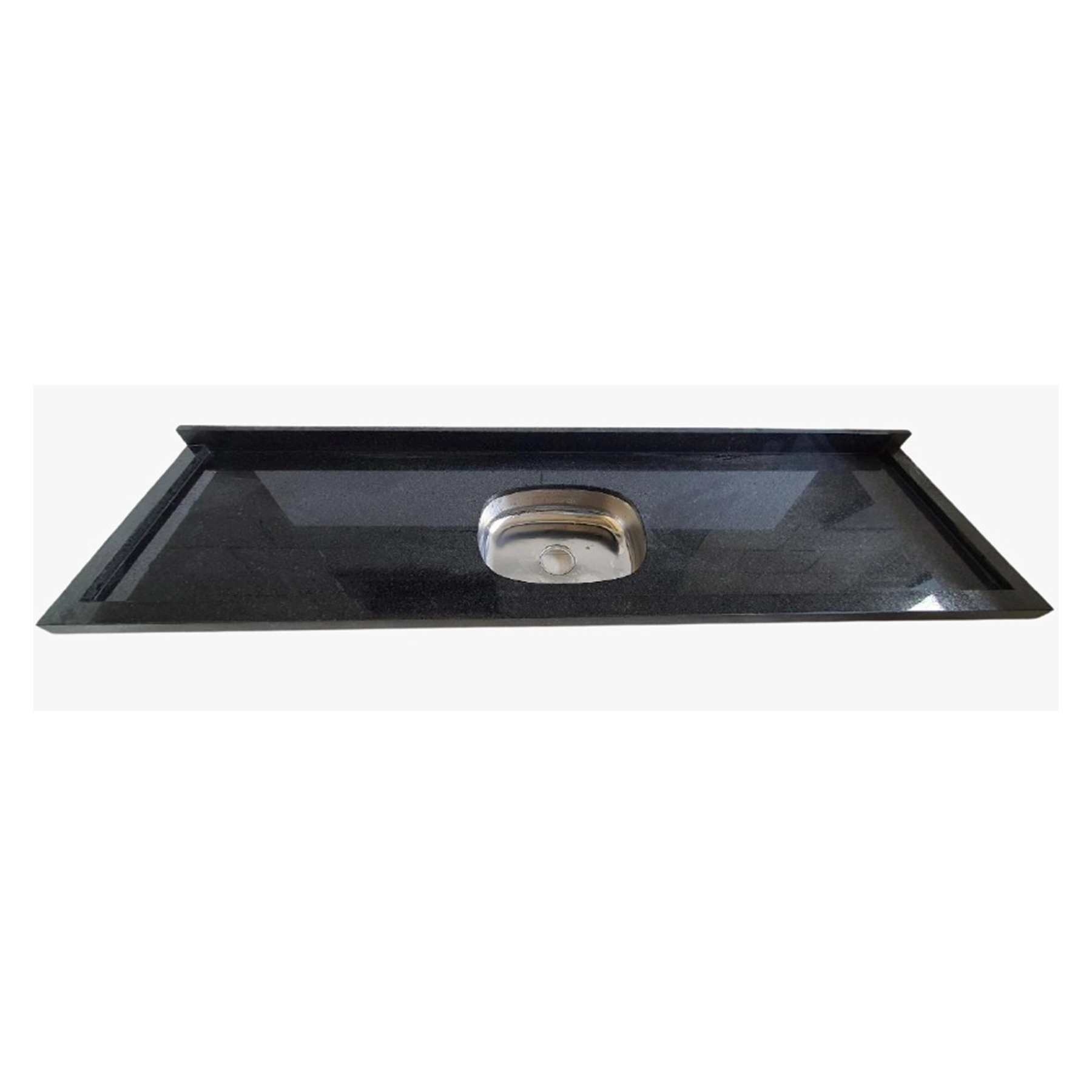 Pia de Cozinha Granito 200x55cm Preto São Gabriel