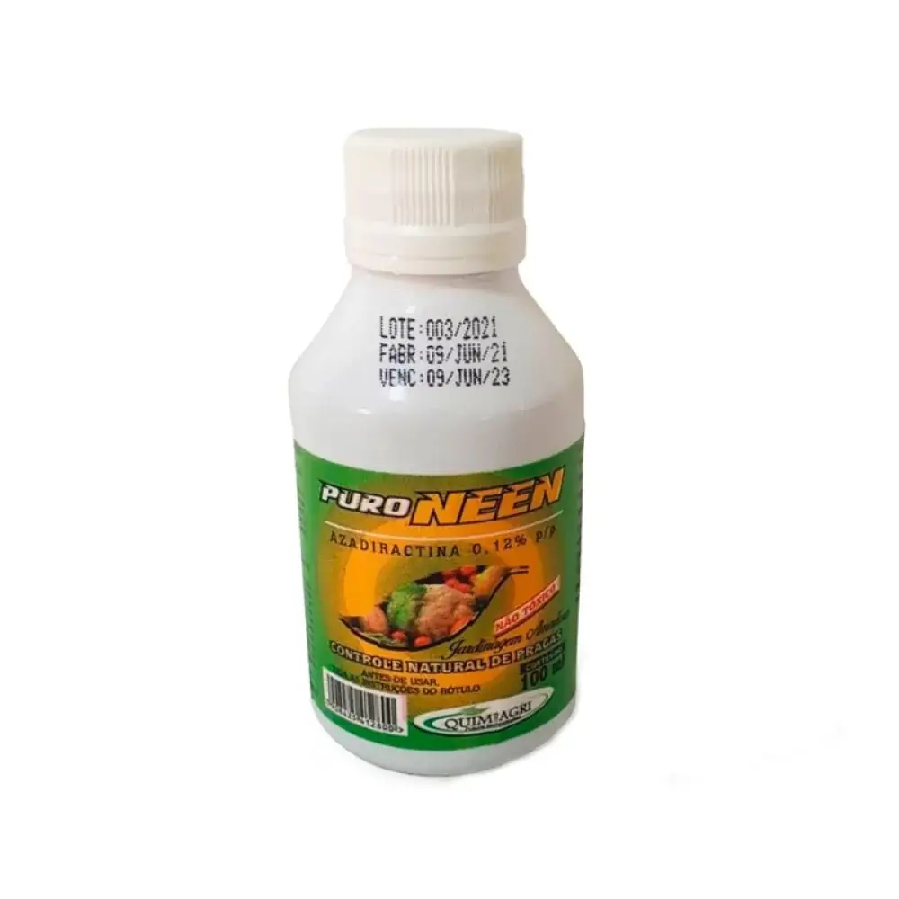 Inseticida Puro Neem Azadiractina 100ml